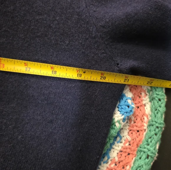 Christian Lacroix Navy V Neck Sweater 2 Ply Cashmere Size M - Picture 9 of 9